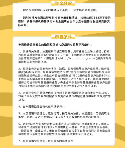 图解 深圳市2020年度国家中小企业发展专项资金小微企业融资担保业务降费奖补政策申报指南